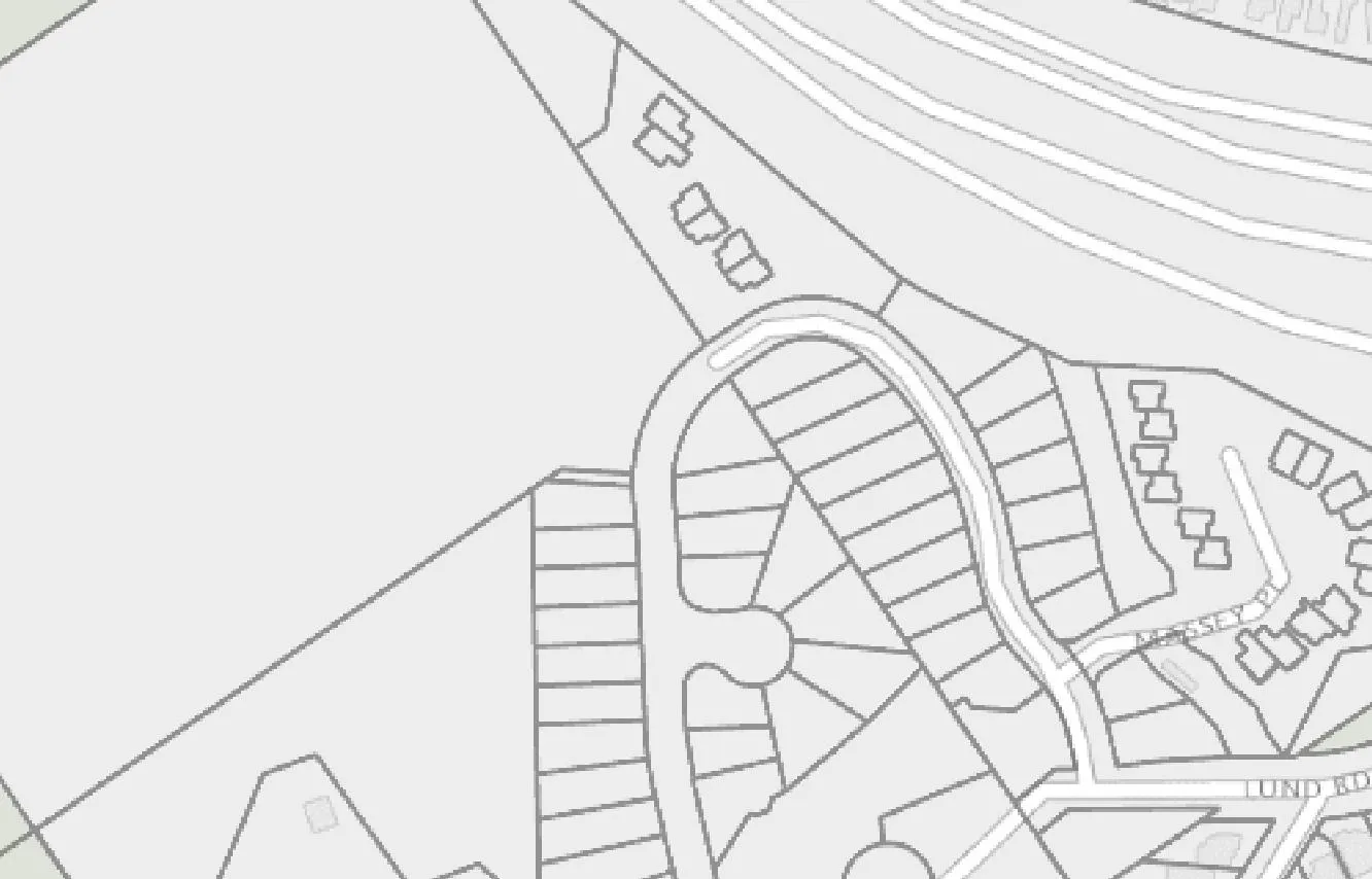Detailed site plan map for Martino Townhome Site showing building footprints for Units 1 through 6, visitor parking stalls 1-4, proposed driveway/road with stationing from 2+000 to 2+062.730, grading contours, and site boundaries.