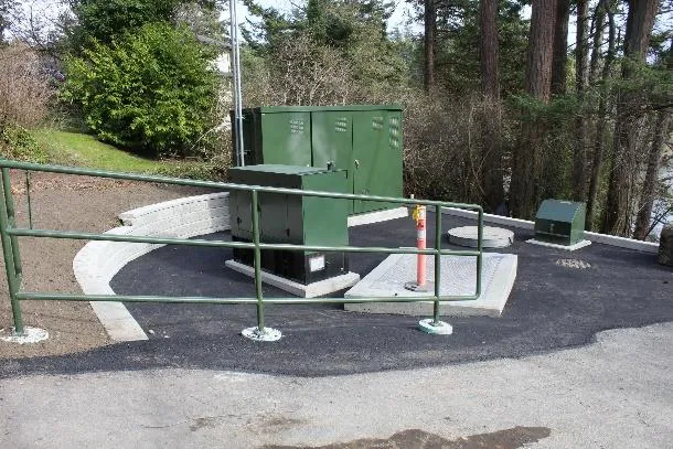Photo of the completed Thetis Cove pump station upgrade