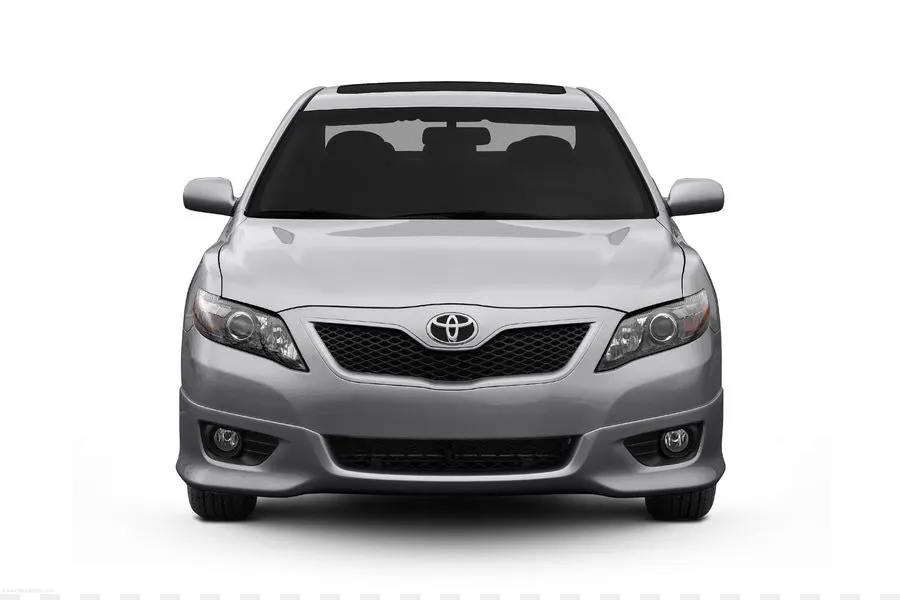 Silver car front view