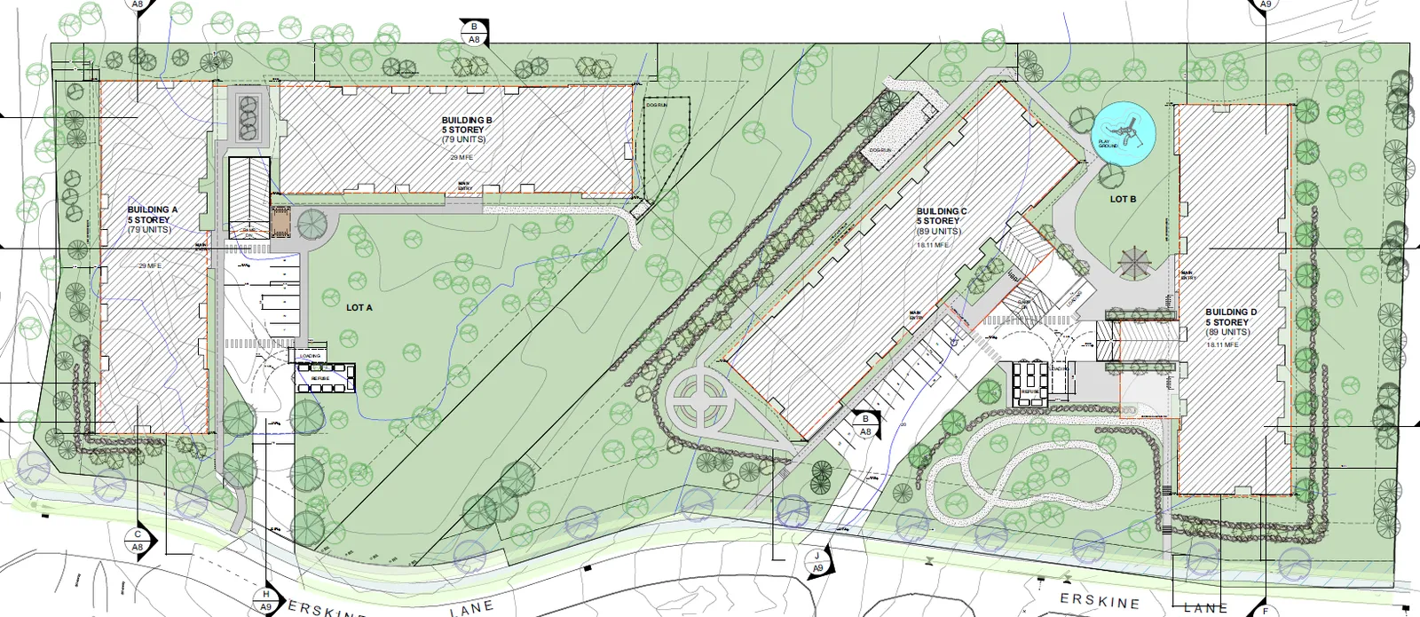 Neighborhood map identifying Victoria General Hospital, Hospital Creek, and the Northern Gateway corridor