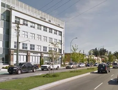A chicane where alternating curb extensions create an S-shaped path for traffic.