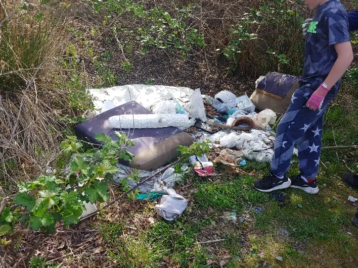 Pile of garbage dumped in Thetis Cove development area