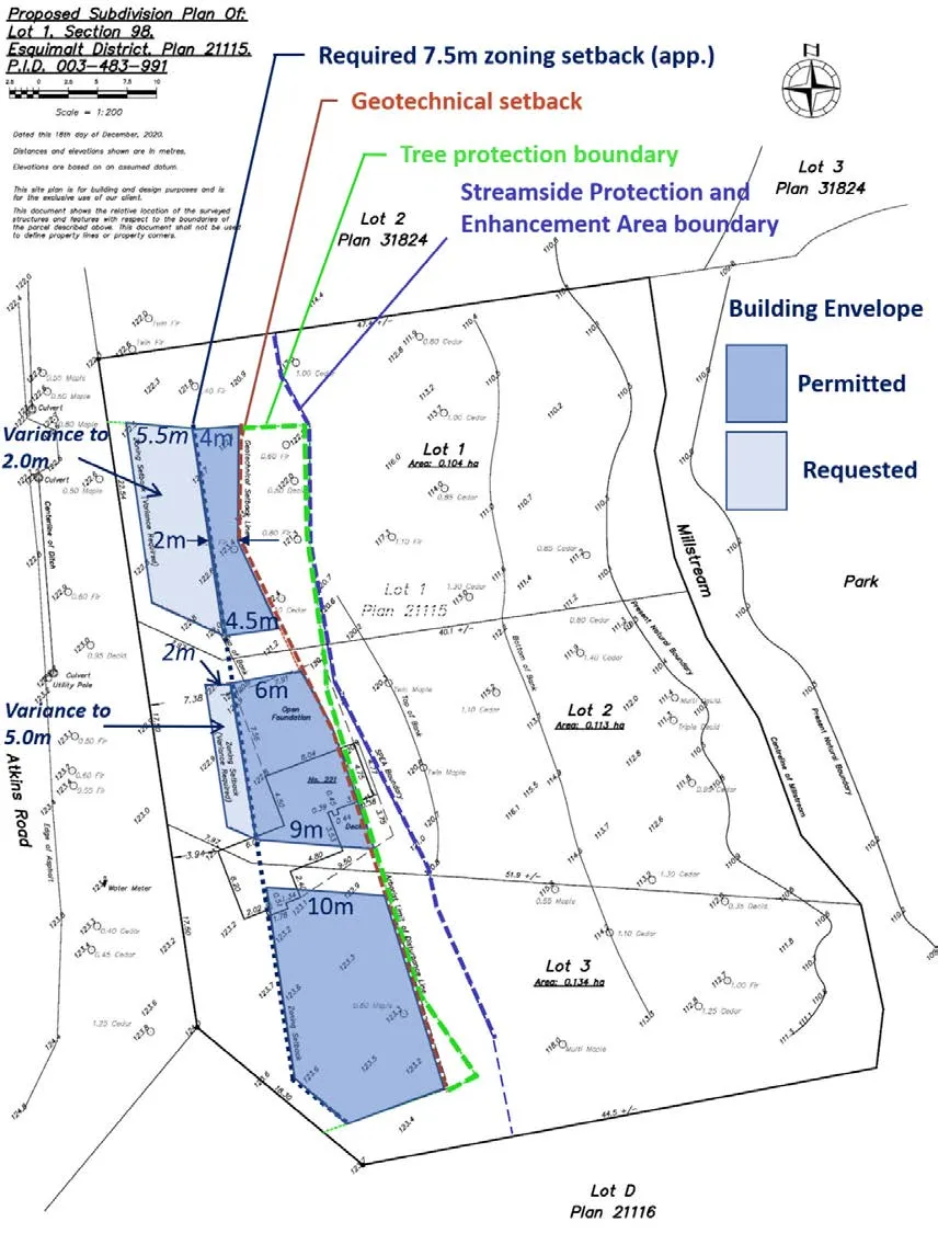 Proposed Subdivision Plan with Lot 2 highlighted
