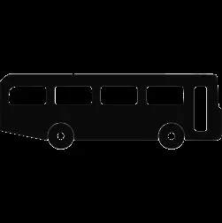 Silhouette of a bus.