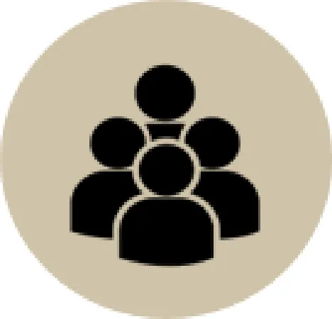 icon of a group of five people