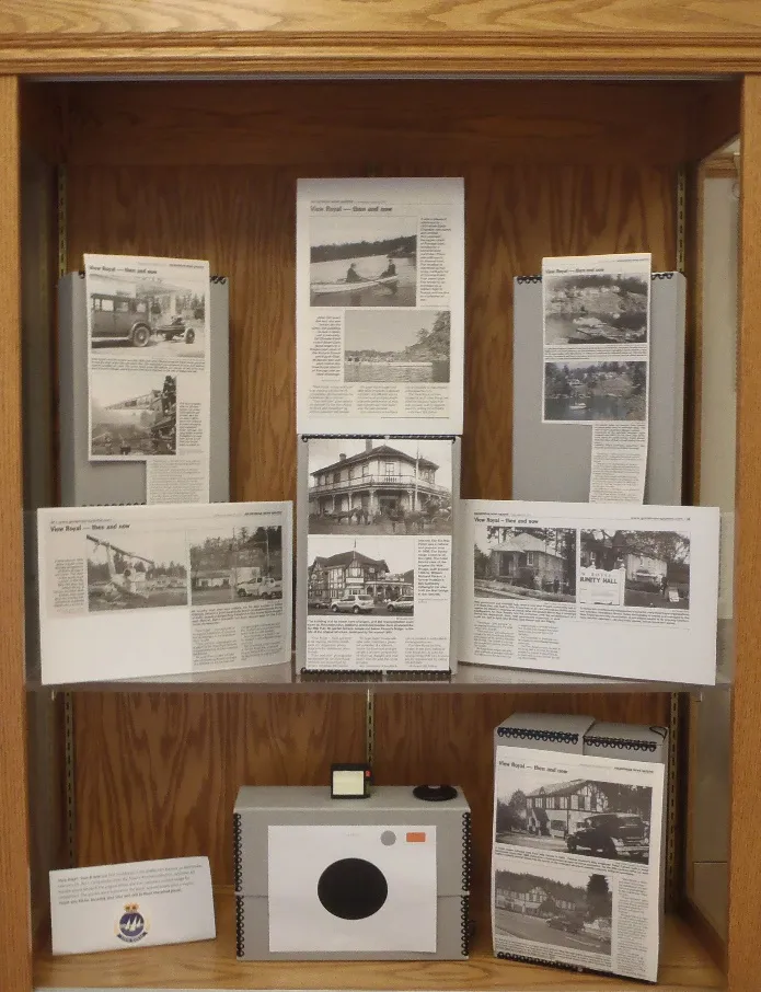 “View Royal – Then and Now” display