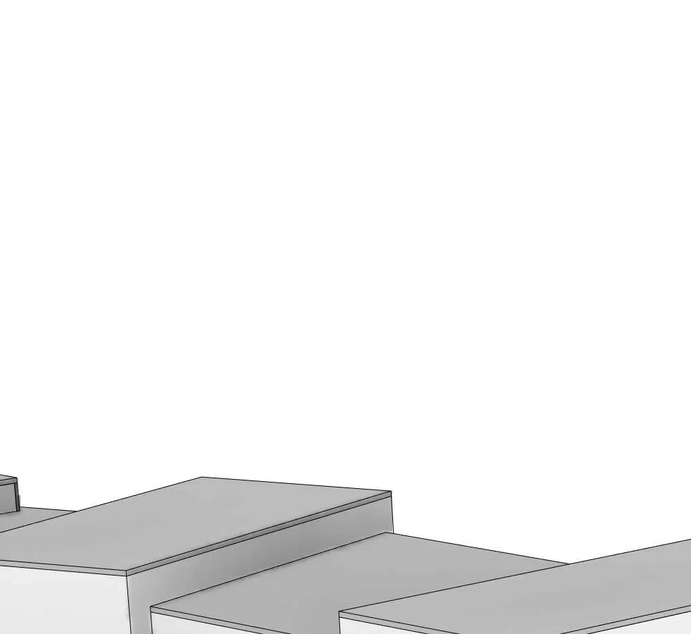 Rendering detail showing base of building near a red-painted curb