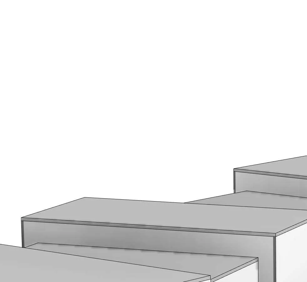 Rendering detail showing 3D building complex overview