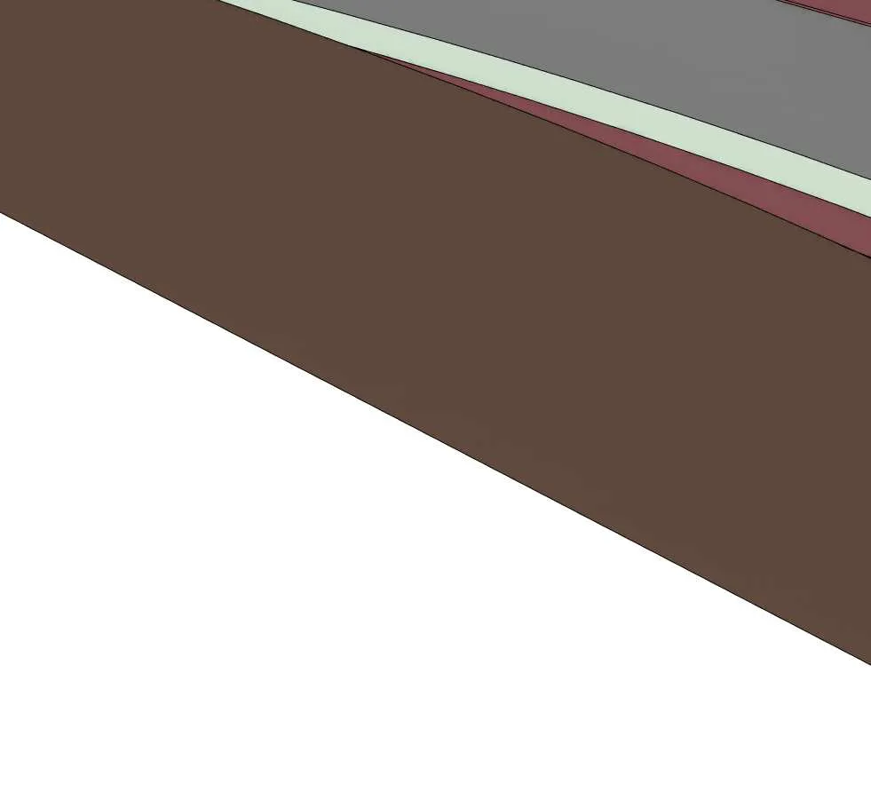Rendering detail showing ground level drainage area