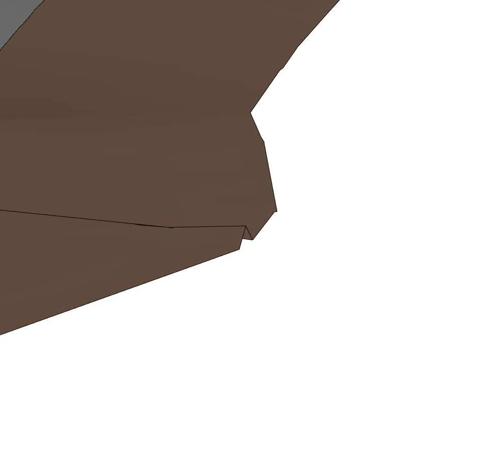Rendering detail showing building unit edge