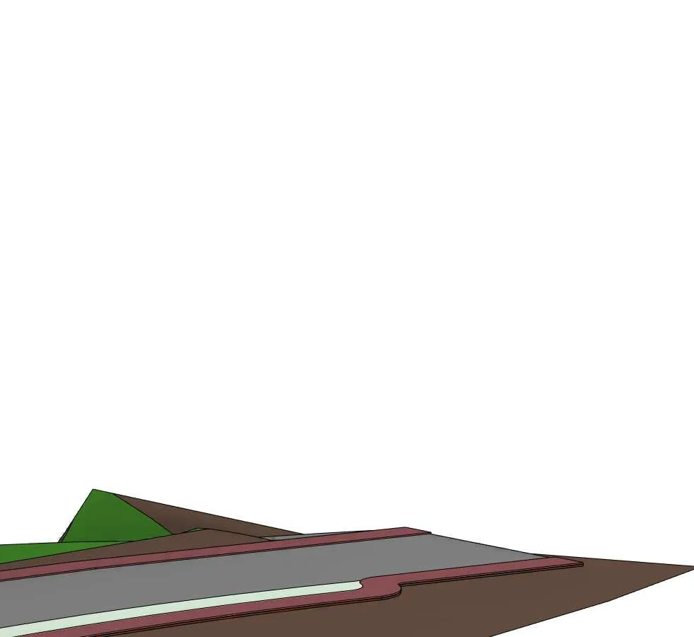 Rendering detail showing top corner of building unit