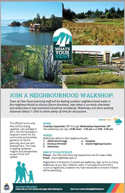 poster advertising "walkshops"