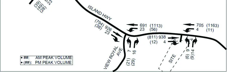 Top left segment of access location aerial map showing Island Highway