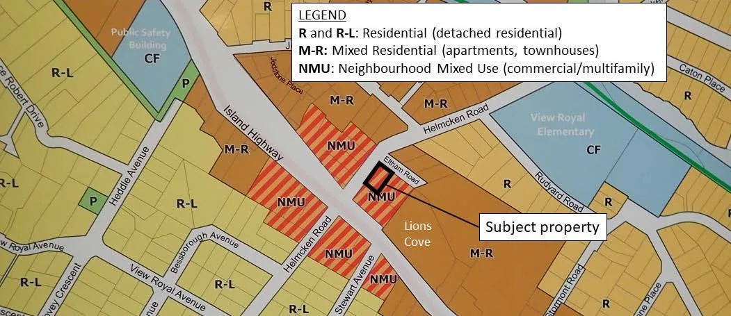 Figure 3. Official Community Plan Schedule L - Land Use Designations excerpt map