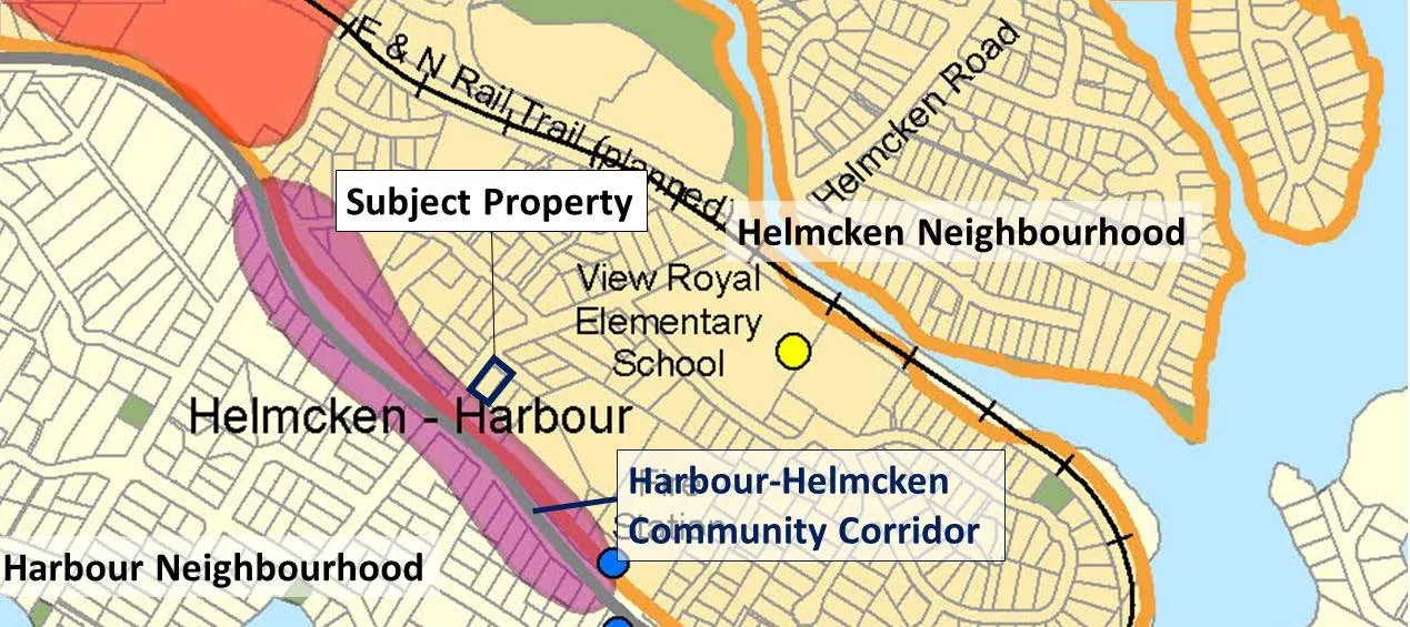 Figure 4. Official Community Plan Schedule K – Community Development Framework excerpt map