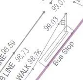 Bus stop location detail on Helmcken Road