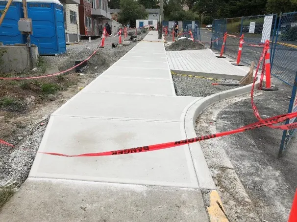Sidewalk installation on Glentana Road