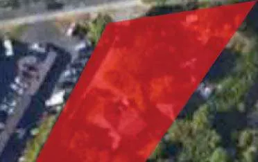 Aerial contextual map fragment showing the site location
