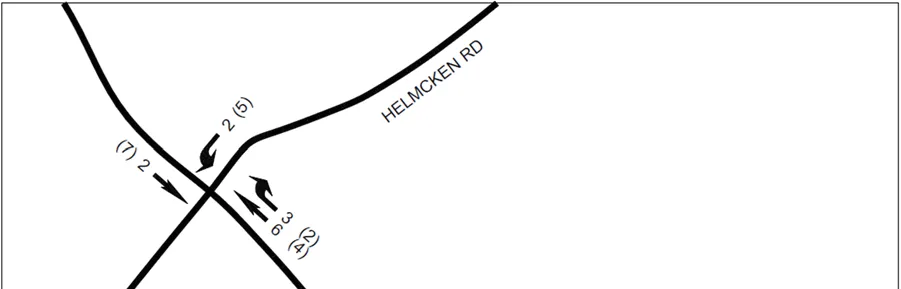 North portion of Figure 4: Trip Assignment diagram