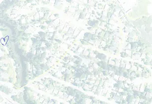 Faded map of the Helmcken area with a blue heart indicating a liked feature.