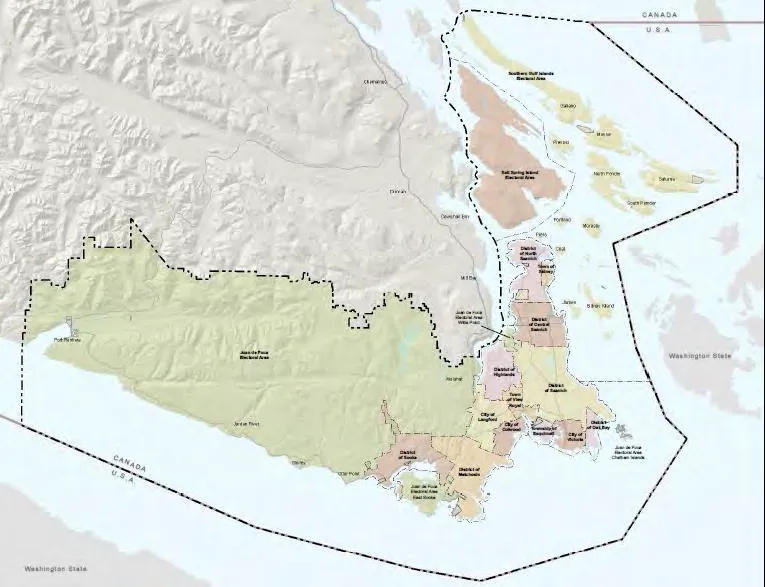 Map of CRD GHG Boundary