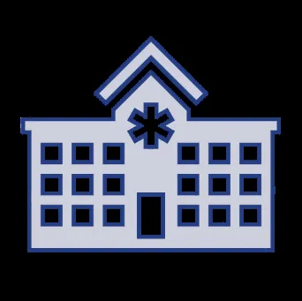 Medical building icon representing the Institutional user class
