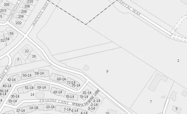 Property map identifying Lot A and Lot B on the subject site