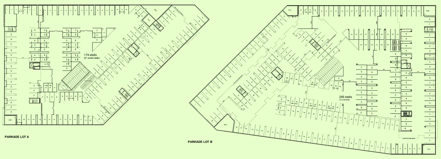 Parkade plan for Lot A from the previous application