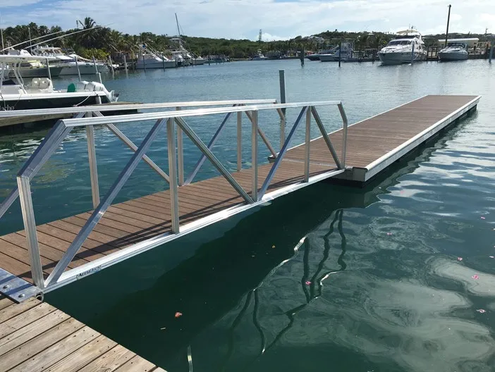 Photograph of a representative dock and gangway assembly similar to the proposal