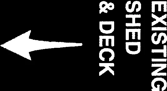 Label for existing shed and deck