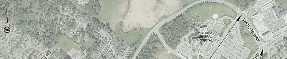 Top-left portion of aerial map for Figure 1 AM Peak Hour