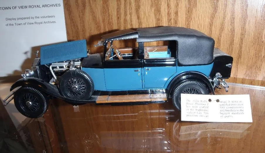 One of the many die-cast cars on display – a 1929 Rolls Royce Phantom I