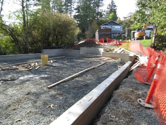 Looking south – View of the new playground surround