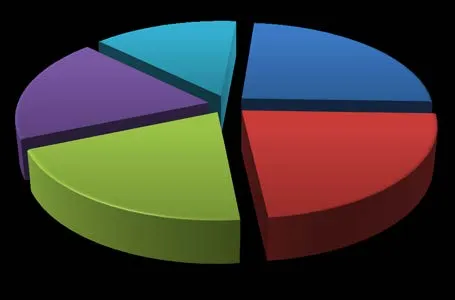 Pie chart showing the Top 5 Time Consuming Calls in hours from Jan 1 to June 30, 2019
