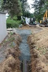 Installing drain main up Beaumont Avenue