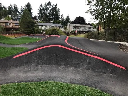 Overview of the View Royal Park Bike Pump Track circuit