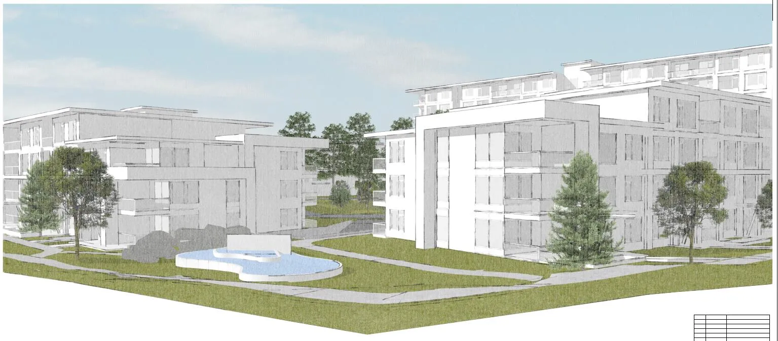 Figure 1 Looking from Burnside/Helmcken Intersection architectural rendering