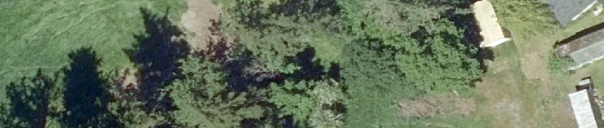Aerial detail of a dirt track and boundary fence line