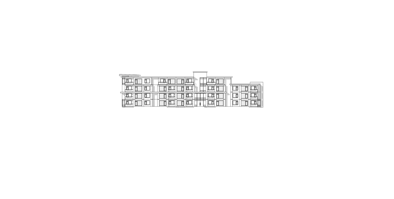 Building 2 West Elevation
