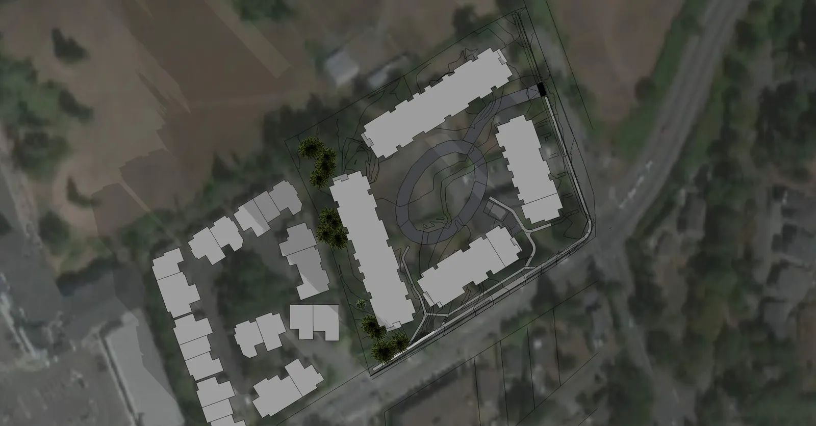 Large 3D rendering perspective of the proposed development