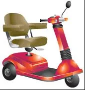 Illustration of a motorized stand-up scooter and a motorized skateboard