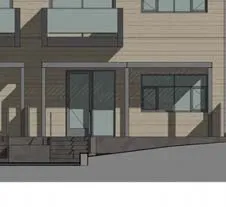 Detail of North elevation vertical circulation core