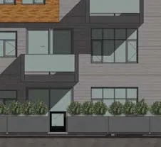 Detail of East elevation siding detail