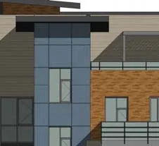 Detail of East elevation balcony rail