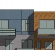 Detail of West elevation parapet detail