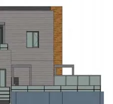 Section detail of exterior wall assembly
