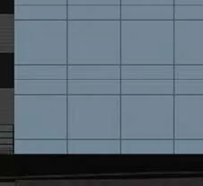 Section detail of townhouse facade materials