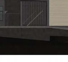 Detail of long section through Unit 312 and 311
