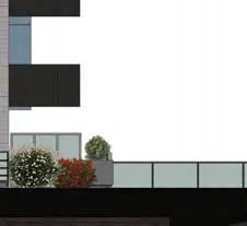 Detail of long section through window assembly