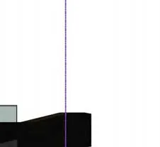 Detail of long section showing townhouse roof vents